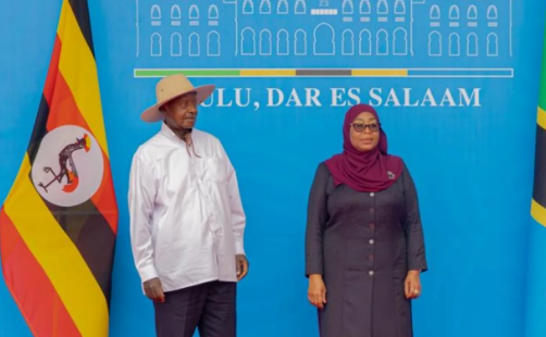 Rais Samia na Museveni Ikulu, Dar es Salaam